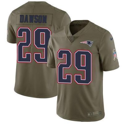 Nike New England Patriots #29 Duke Dawson Olive Stitched NFL Limited 2017 Salute To Service Jersey