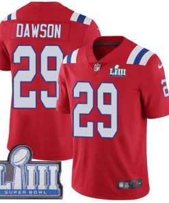 Nike New England Patriots #29 Duke Dawson Red Alternate Super Bowl LIII Bound Stitched NFL Vapor Untouchable Limited Jersey