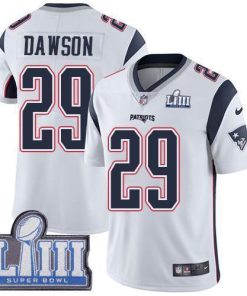 Nike New England Patriots #29 Duke Dawson White Super Bowl LIII Bound Stitched NFL Vapor Untouchable Limited Jersey