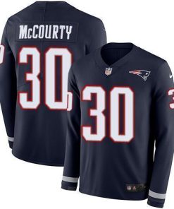 Nike New England Patriots #30 Jason McCourty Navy Blue Team Color Stitched NFL Limited Therma Long Sleeve Jersey