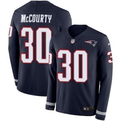 Nike New England Patriots #30 Jason McCourty Navy Blue Team Color Stitched NFL Limited Therma Long Sleeve Jersey