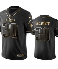 Nike New England Patriots #30 Jason Mccourty Black Golden Limited Edition Stitched NFL Jersey