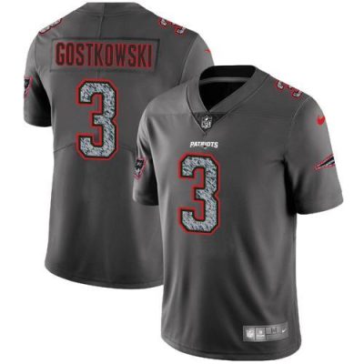 Nike New England Patriots #3 Stephen Gostkowski Gray Static Stitched NFL Vapor Untouchable Limited Jersey