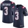 Nike New England Patriots #3 Stephen Gostkowski Navy Blue Stitched NFL Limited Rush Jersey