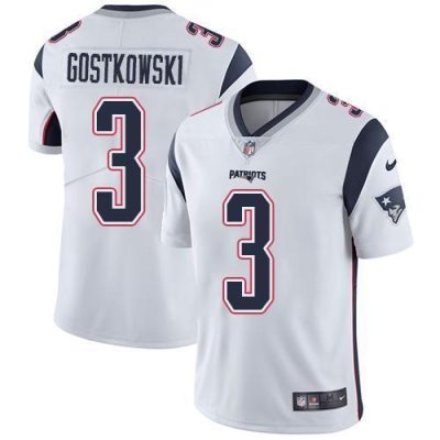 Nike New England Patriots #3 Stephen Gostkowski White Stitched NFL Vapor Untouchable Limited Jersey