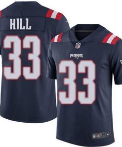 Nike New England Patriots #33 Jeremy Hill Navy Blue Stitched NFL Limited Rush Jersey