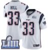 Nike New England Patriots #33 Jeremy Hill White Super Bowl LIII Bound Stitched NFL Vapor Untouchable Limited Jersey
