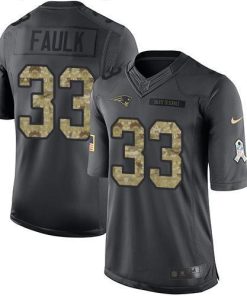 Nike New England Patriots #33 Kevin Faulk Black Stitched NFL Limited 2016 Salute To Service Jersey
