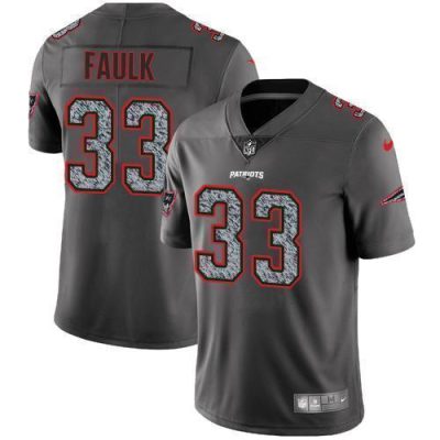 Nike New England Patriots #33 Kevin Faulk Gray Static Stitched NFL Vapor Untouchable Limited Jersey