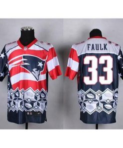 Nike New England Patriots #33 Kevin Faulk Navy Blue Stitched NFL Elite Noble Fashion Jersey