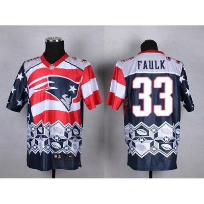Nike New England Patriots #33 Kevin Faulk Navy Blue Stitched NFL Elite Noble Fashion Jersey