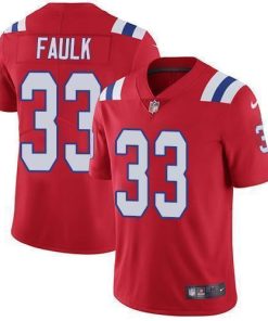 Nike New England Patriots #33 Kevin Faulk Red Alternate Stitched NFL Vapor Untouchable Limited Jersey