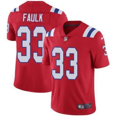Nike New England Patriots #33 Kevin Faulk Red Alternate Stitched NFL Vapor Untouchable Limited Jersey