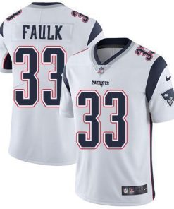 Nike New England Patriots #33 Kevin Faulk White Stitched NFL Vapor Untouchable Limited Jersey