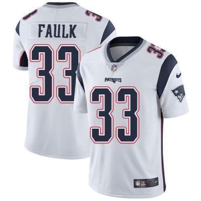 Nike New England Patriots #33 Kevin Faulk White Stitched NFL Vapor Untouchable Limited Jersey