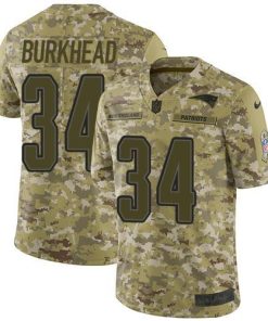 Nike New England Patriots #34 Rex Burkhead Camo Stitched NFL Limited 2018 Salute To Service Jersey