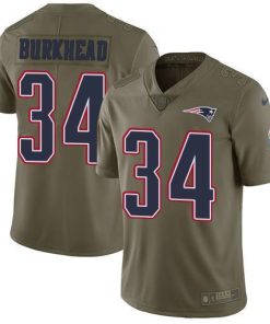 Nike New England Patriots #34 Rex Burkhead Olive Stitched NFL Limited 2017 Salute To Service Jersey