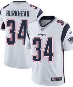 Nike New England Patriots #34 Rex Burkhead White Stitched NFL Vapor Untouchable Limited Jersey