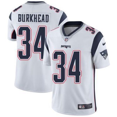 Nike New England Patriots #34 Rex Burkhead White Stitched NFL Vapor Untouchable Limited Jersey