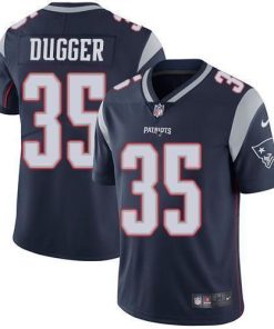 Nike New England Patriots #35 Kyle Dugger Navy Blue Team Color Stitched NFL Vapor Untouchable Limited Jersey