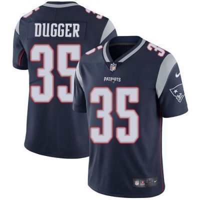 Nike New England Patriots #35 Kyle Dugger Navy Blue Team Color Stitched NFL Vapor Untouchable Limited Jersey
