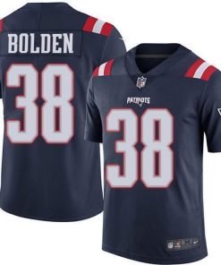Nike New England Patriots #38 Brandon Bolden Navy Blue Stitched NFL Limited Rush Jersey