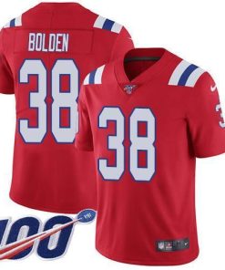 Nike New England Patriots #38 Brandon Bolden Red Alternate Stitched NFL 100th Season Vapor Limited Jersey