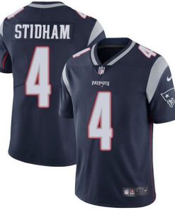 Nike New England Patriots #4 Jarrett Stidham Navy Blue Team Color Stitched NFL Vapor Untouchable Limited Jersey