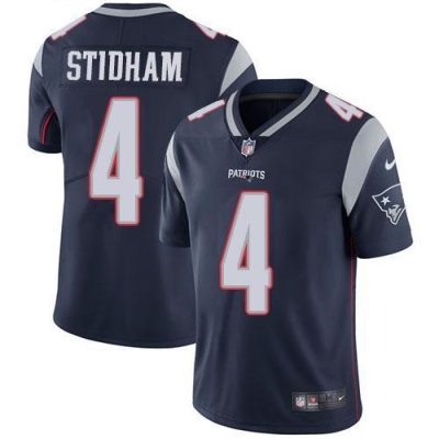 Nike New England Patriots #4 Jarrett Stidham Navy Blue Team Color Stitched NFL Vapor Untouchable Limited Jersey