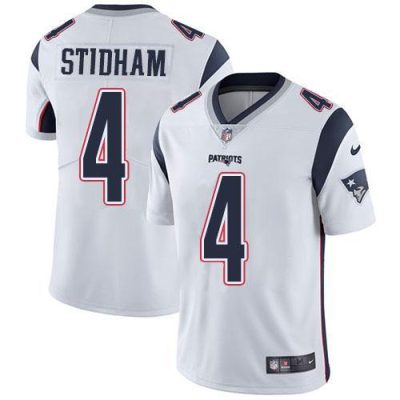 Nike New England Patriots #4 Jarrett Stidham White Stitched NFL Vapor Untouchable Limited Jersey