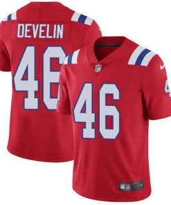 Nike New England Patriots #46 James Develin Red Alternate Stitched NFL Vapor Untouchable Limited Jersey