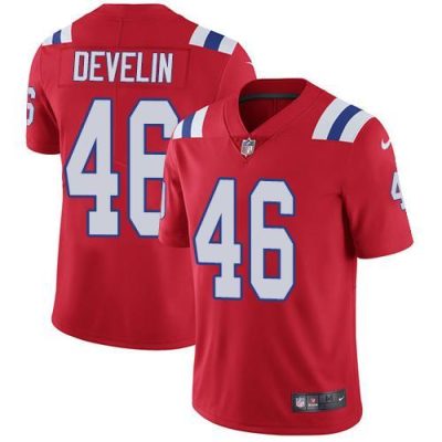 Nike New England Patriots #46 James Develin Red Alternate Stitched NFL Vapor Untouchable Limited Jersey
