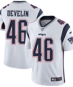 Nike New England Patriots #46 James Develin White Stitched NFL Vapor Untouchable Limited Jersey