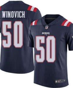 Nike New England Patriots #50 Chase Winovich Navy Blue Stitched NFL Limited Rush Jersey