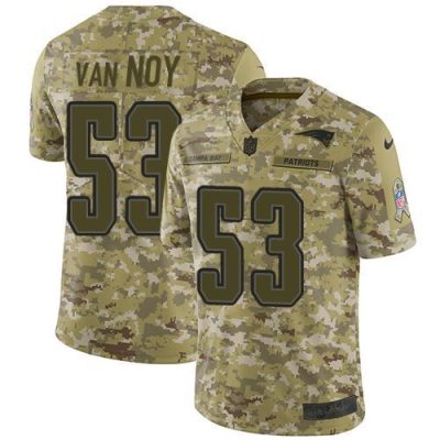 Nike New England Patriots #53 Kyle Van Noy Camo Stitched NFL Limited 2018 Salute To Service Jersey