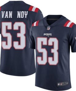 Nike New England Patriots #53 Kyle Van Noy Navy Blue Stitched NFL Limited Rush Jersey
