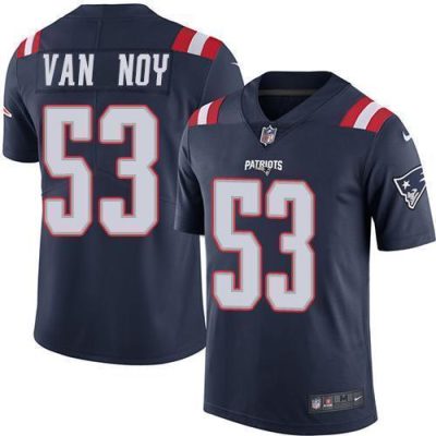 Nike New England Patriots #53 Kyle Van Noy Navy Blue Stitched NFL Limited Rush Jersey