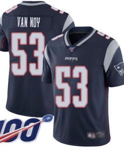 Nike New England Patriots #53 Kyle Van Noy Navy Blue Team Color Stitched NFL 100th Season Vapor Limited Jersey
