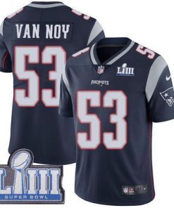 Nike New England Patriots #53 Kyle Van Noy Navy Blue Team Color Super Bowl LIII Bound Stitched NFL Vapor Untouchable Limited Jersey
