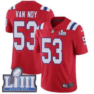 Nike New England Patriots #53 Kyle Van Noy Red Alternate Super Bowl LIII Bound Stitched NFL Vapor Untouchable Limited Jersey