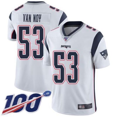 Nike New England Patriots #53 Kyle Van Noy White Stitched NFL 100th Season Vapor Limited Jersey