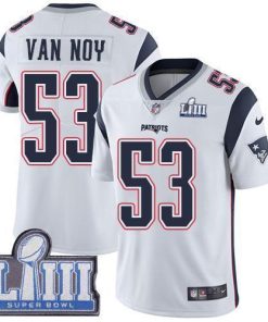Nike New England Patriots #53 Kyle Van Noy White Super Bowl LIII Bound Stitched NFL Vapor Untouchable Limited Jersey