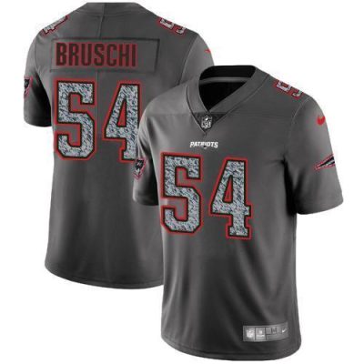Nike New England Patriots #54 Tedy Bruschi Gray Static Stitched NFL Vapor Untouchable Limited Jersey