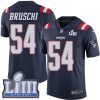 Nike New England Patriots #54 Tedy Bruschi Navy Blue Super Bowl LIII Bound Stitched NFL Limited Rush Jersey
