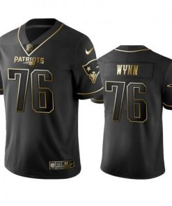 Nike New England Patriots #76 Isaiah Wynn Black Golden Limited Edition Stitched NFL Jersey