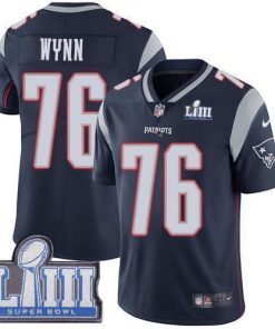 Nike New England Patriots #76 Isaiah Wynn Navy Blue Team Color Super Bowl LIII Bound Stitched NFL Vapor Untouchable Limited Jersey