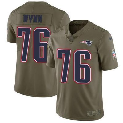 Nike New England Patriots #76 Isaiah Wynn Olive Stitched NFL Limited 2017 Salute To Service Jersey