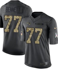 Nike New England Patriots #77 Michael Bennett Black Stitched NFL Limited 2016 Salute To Service Jersey