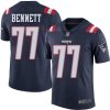 Nike New England Patriots #77 Michael Bennett Navy Blue Stitched NFL Limited Rush Jersey