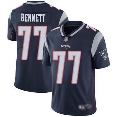 Nike New England Patriots #77 Michael Bennett Navy Blue Team Color Stitched NFL Vapor Untouchable Limited Jersey